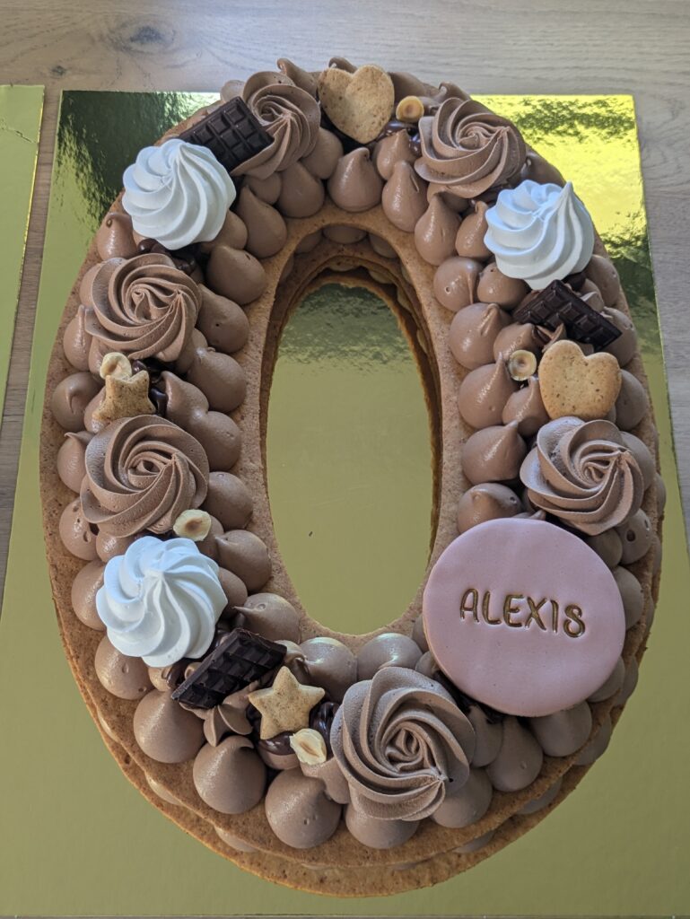 Number cake vegan personnalisé gâteau