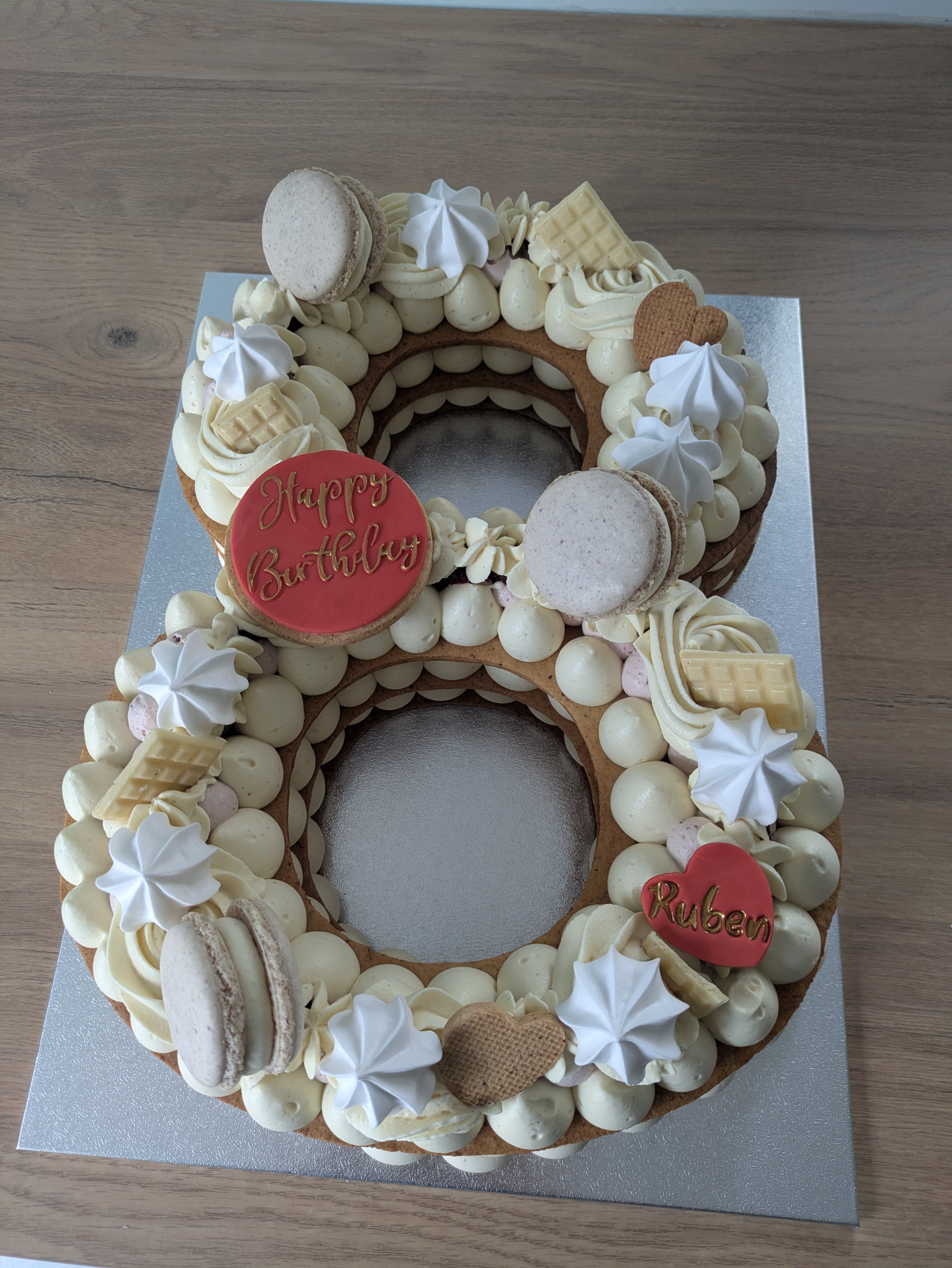 Number cake vegan personnalisé gâteau